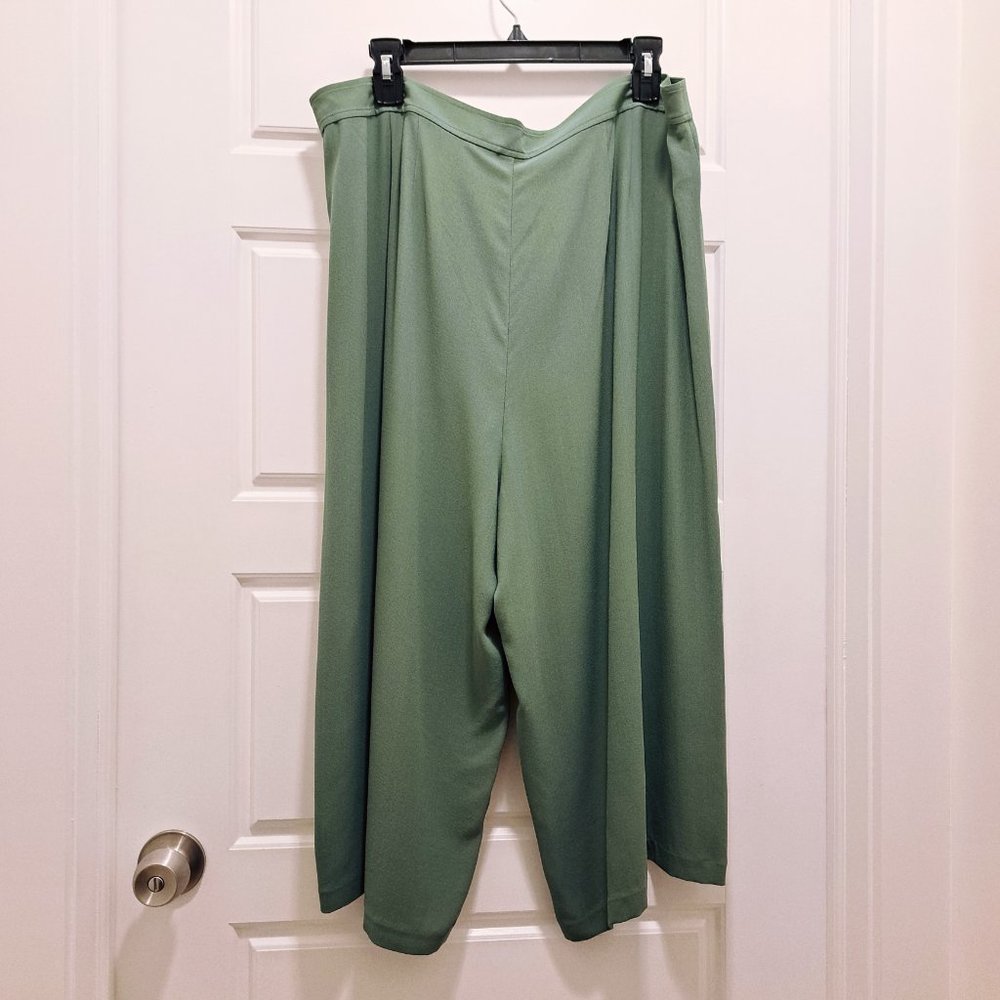 Eileen Fisher Women’s Fluid Silk Crepe Crop Wide Leg Pants Culottes - Picture 3 of 9